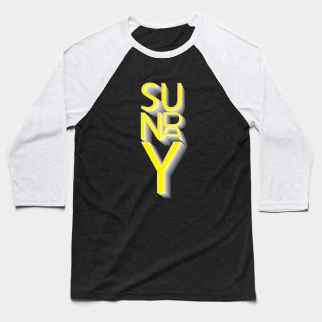 Sunday Vibes - Trendy Text Shirt Designs for Casual Days! Baseball T-Shirt by Krndsg